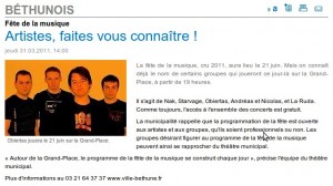 Obiertas dans l'Avenir de l'Artois