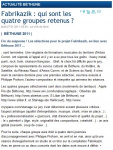 Obiertas dans la Voix du Nord